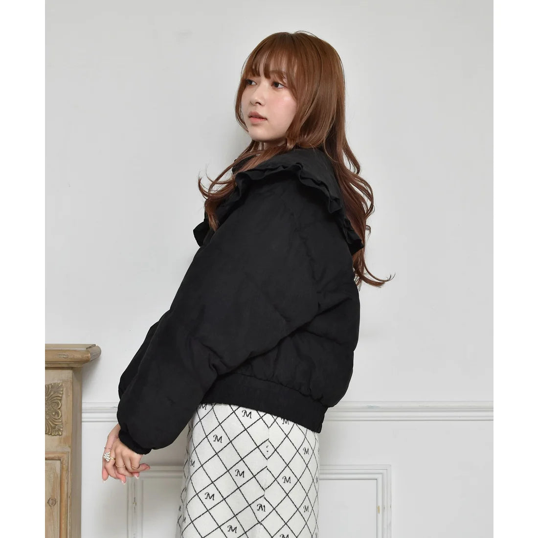 ems excite Ruffle大領子夾綿外套 [OT206]