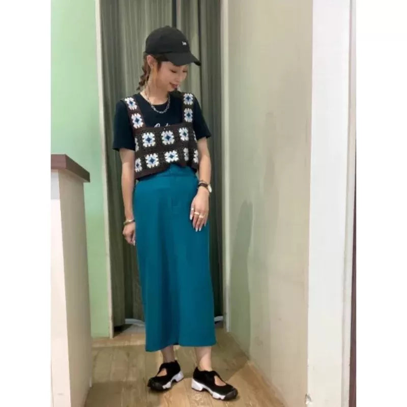 earth music & ecology 方形鉤針花卉吊帶上衣 [TP23]