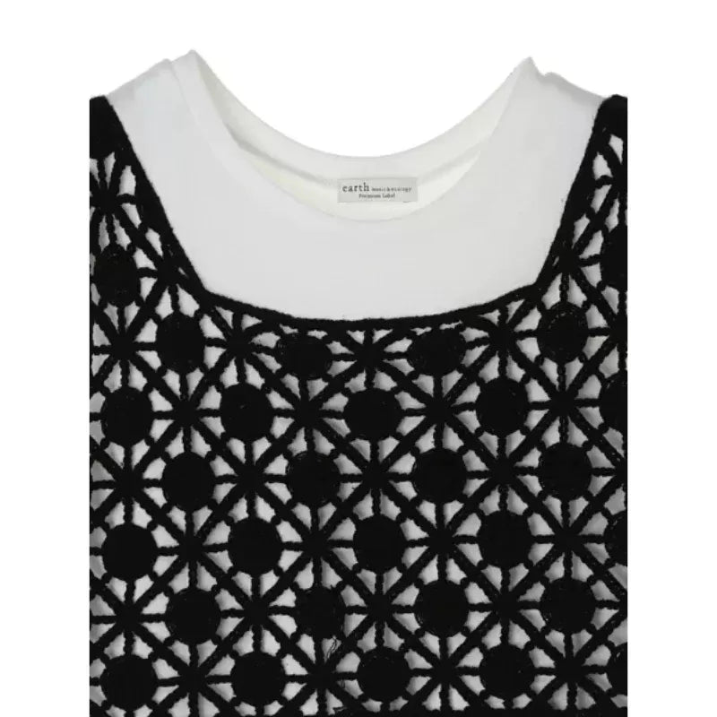 earth music & ecology 花卉鉤針織小背心 x 長背心套裝 2色 [TP27]