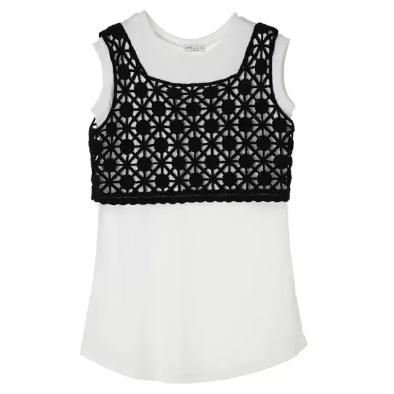 earth music & ecology 花卉鉤針織小背心 x 長背心套裝 2色 [TP27]