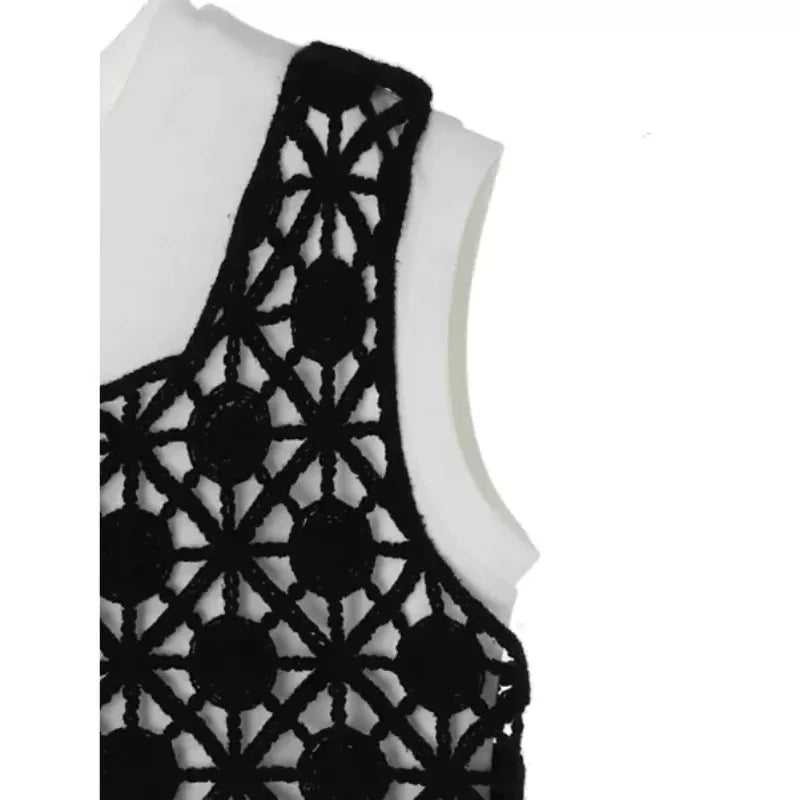 earth music & ecology 花卉鉤針織小背心 x 長背心套裝 2色 [TP27]