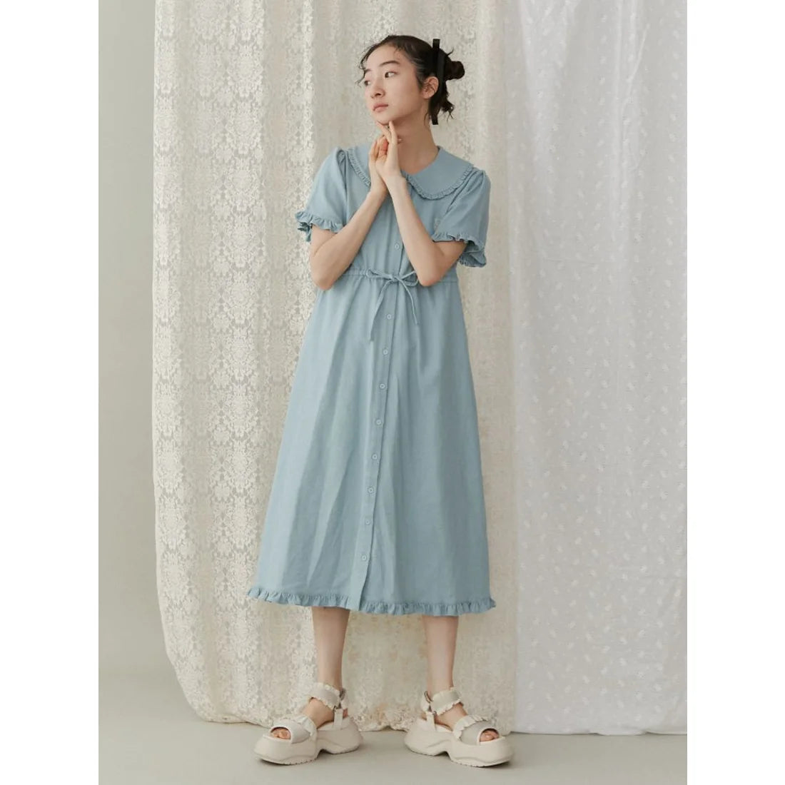 merry jenny 小熊刺繡連身裙 2色 [OP350]