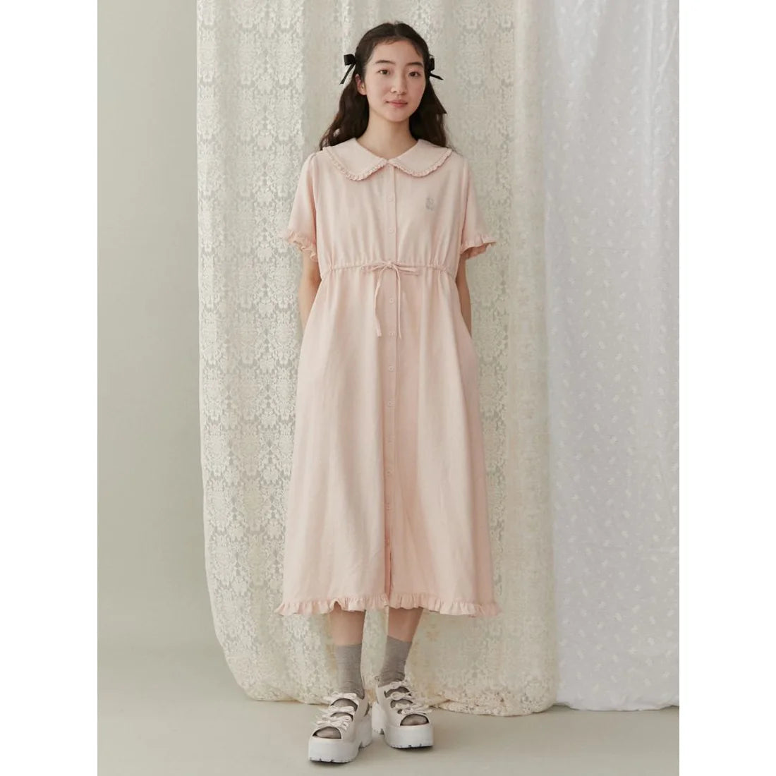 merry jenny 小熊刺繡連身裙 2色 [OP350]