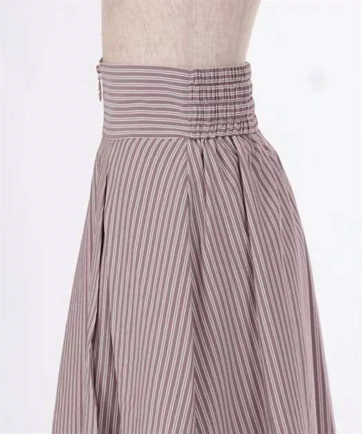 axes femme條紋蕾絲拉鍊半身裙 2色 [BT295]