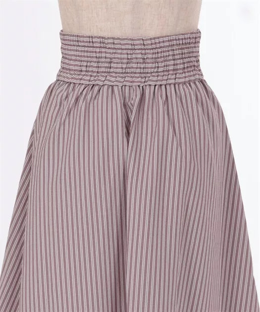 axes femme條紋蕾絲拉鍊半身裙 2色 [BT295]