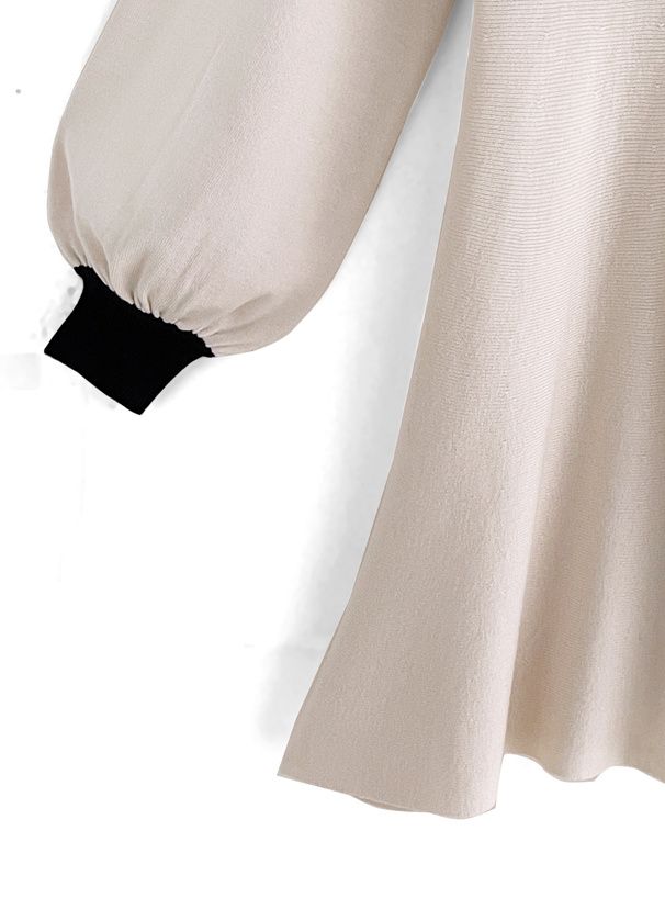 GRL 斗篷拼色針織連身裙 [OP126]