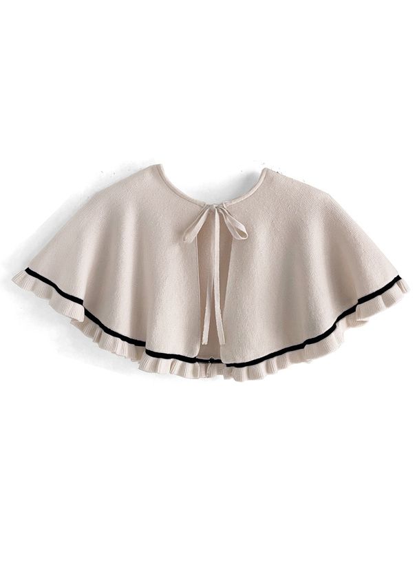 GRL 斗篷拼色針織連身裙 [OP126]