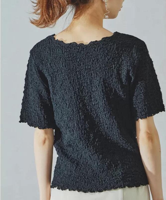 百搭皺皺短袖上衣 2色 [TP65]