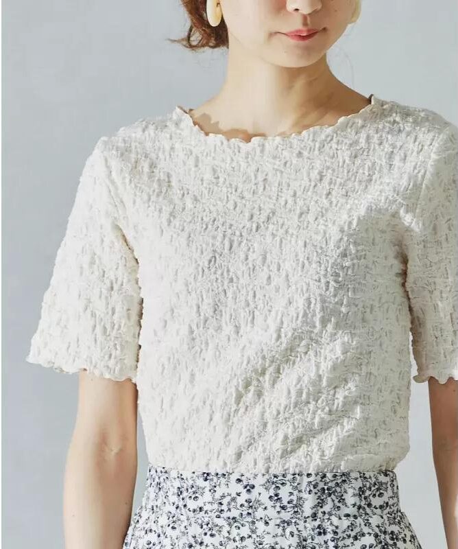 百搭皺皺短袖上衣 2色 [TP65]