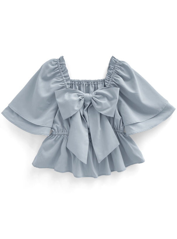 GRL 2way大蝴蝶結荷葉邊上衣 2色 [TP285]