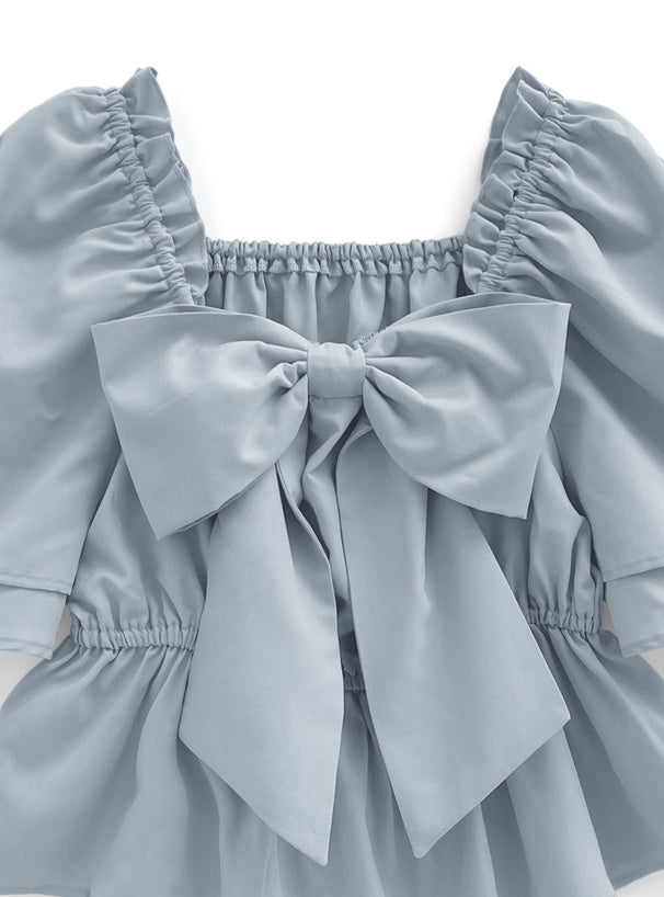 GRL 2way大蝴蝶結荷葉邊上衣 2色 [TP285]