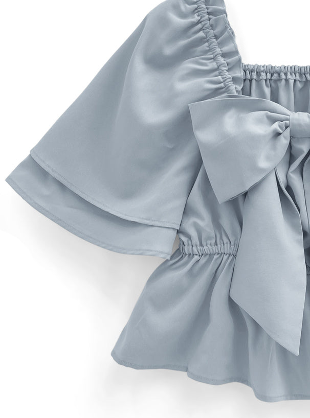 GRL 2way大蝴蝶結荷葉邊上衣 2色 [TP285]