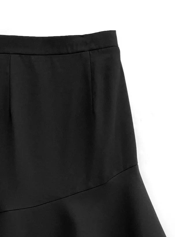 GRL 透明格紋不對稱半身裙 [BT0185]