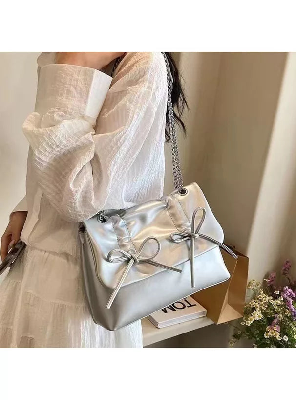 GRL 蝴蝶結鏈條單肩包 3色 [BG278]