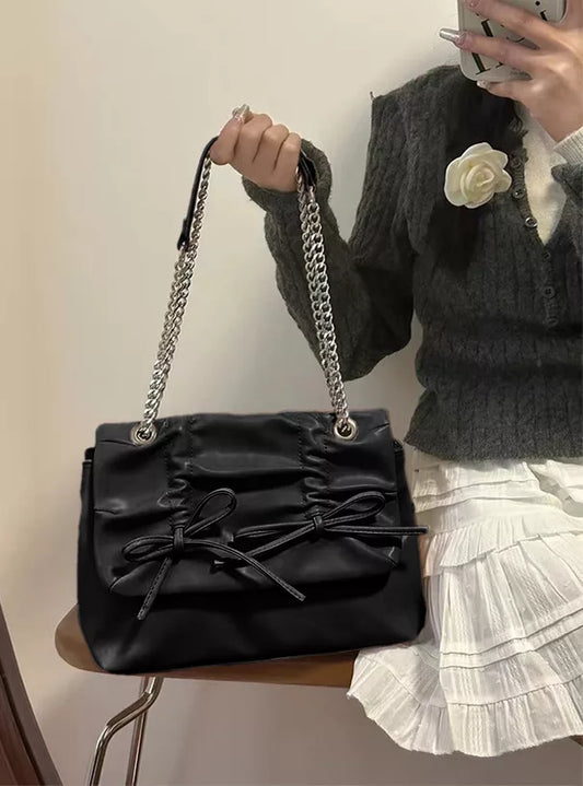 GRL 蝴蝶結鏈條單肩包 3色 [BG278]