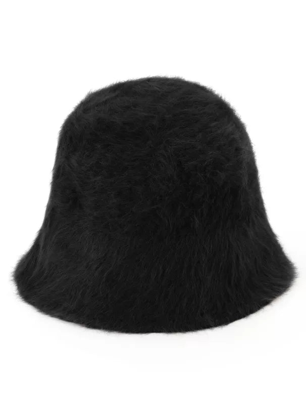 GRL 黑色毛茸茸桶帽 [HT212]