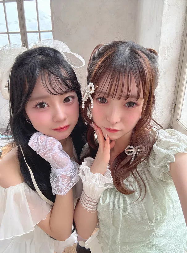 GRL 2way蕾絲蝴蝶結泡泡袖襯衫  [TP354]