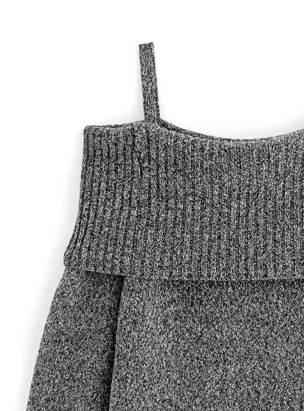 GRL 露肩針織連身裙 2色 [OP0182]