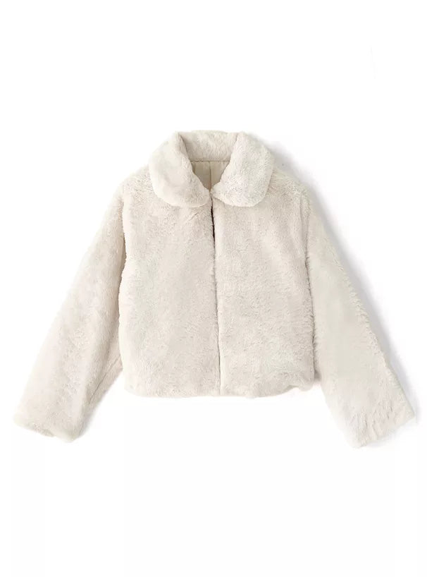 GRL 毛茸茸短款外套 4色 [OT0138]