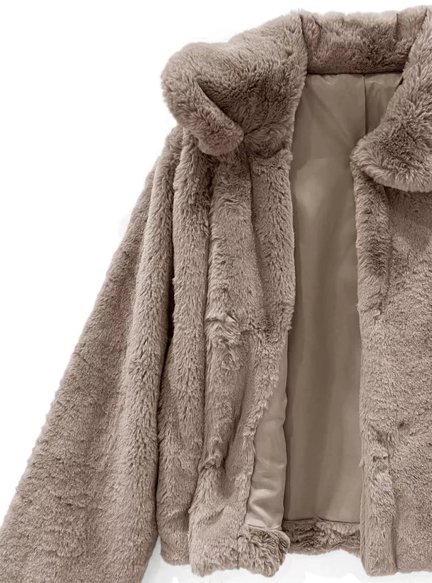 GRL 毛茸茸短款外套 4色 [OT0138]