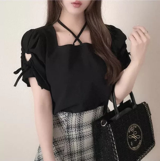 GRL 心型綁帶上衣 [TP0200]