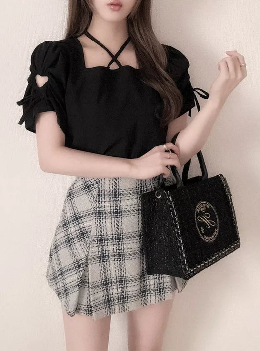 GRL 心型綁帶上衣 [TP0200]