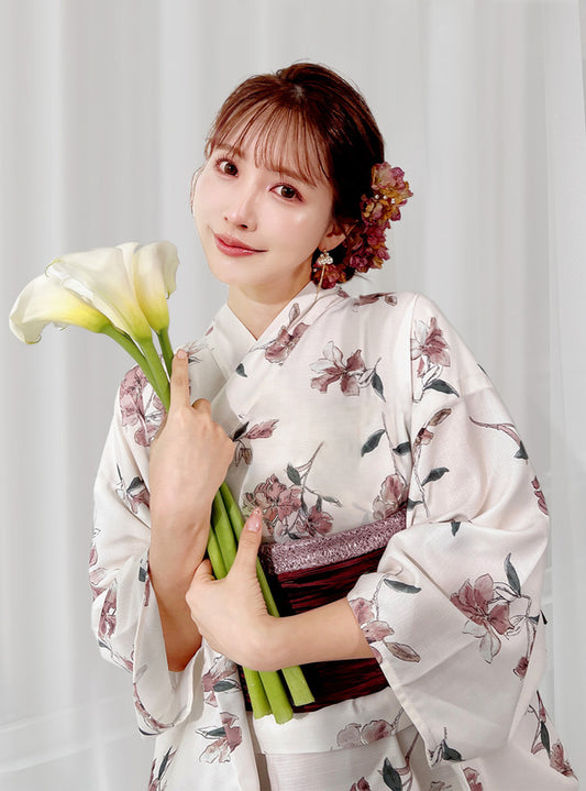 GRL 三上悠亞 花卉圖案浴衣 3 件組 [YKT01]