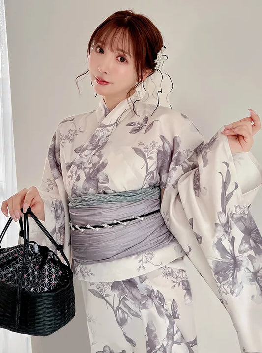 GRL 三上悠亞 2way 淡紫色花卉 3件組 [YKT05]