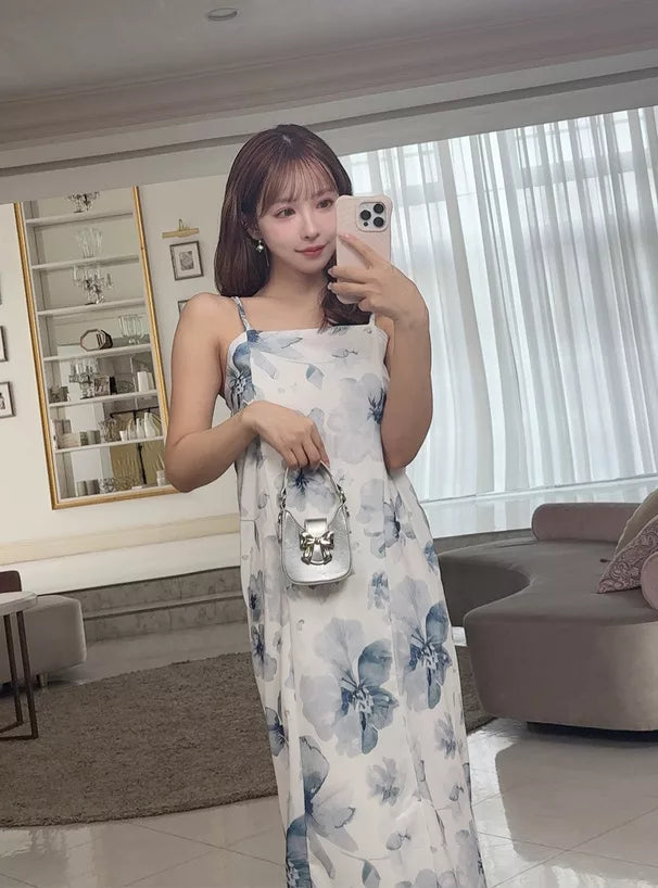 GRL 2way淡藍色水彩花卉 3件組 [YKT03]