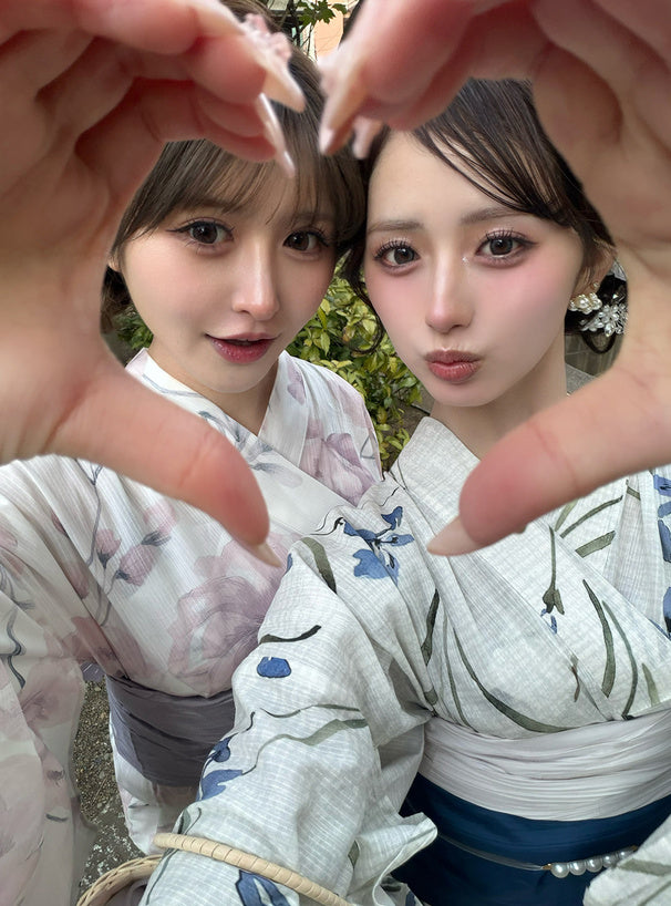 GRL 2way 粉色花卉浴衣 3件組 [YKT17]