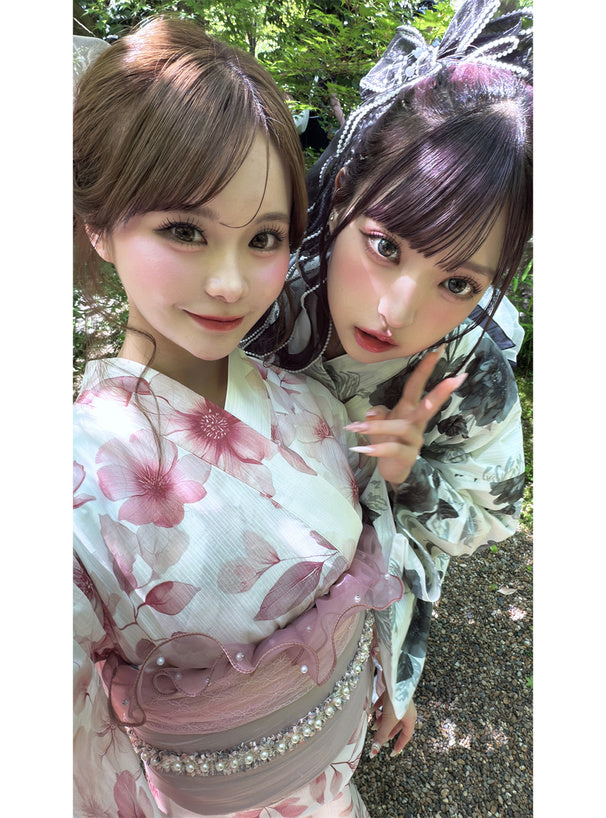 GRL 2way粉色水彩花卉 3件組 [YKT14]