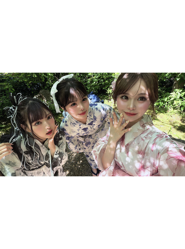 GRL 2way粉色水彩花卉 3件組 [YKT14]