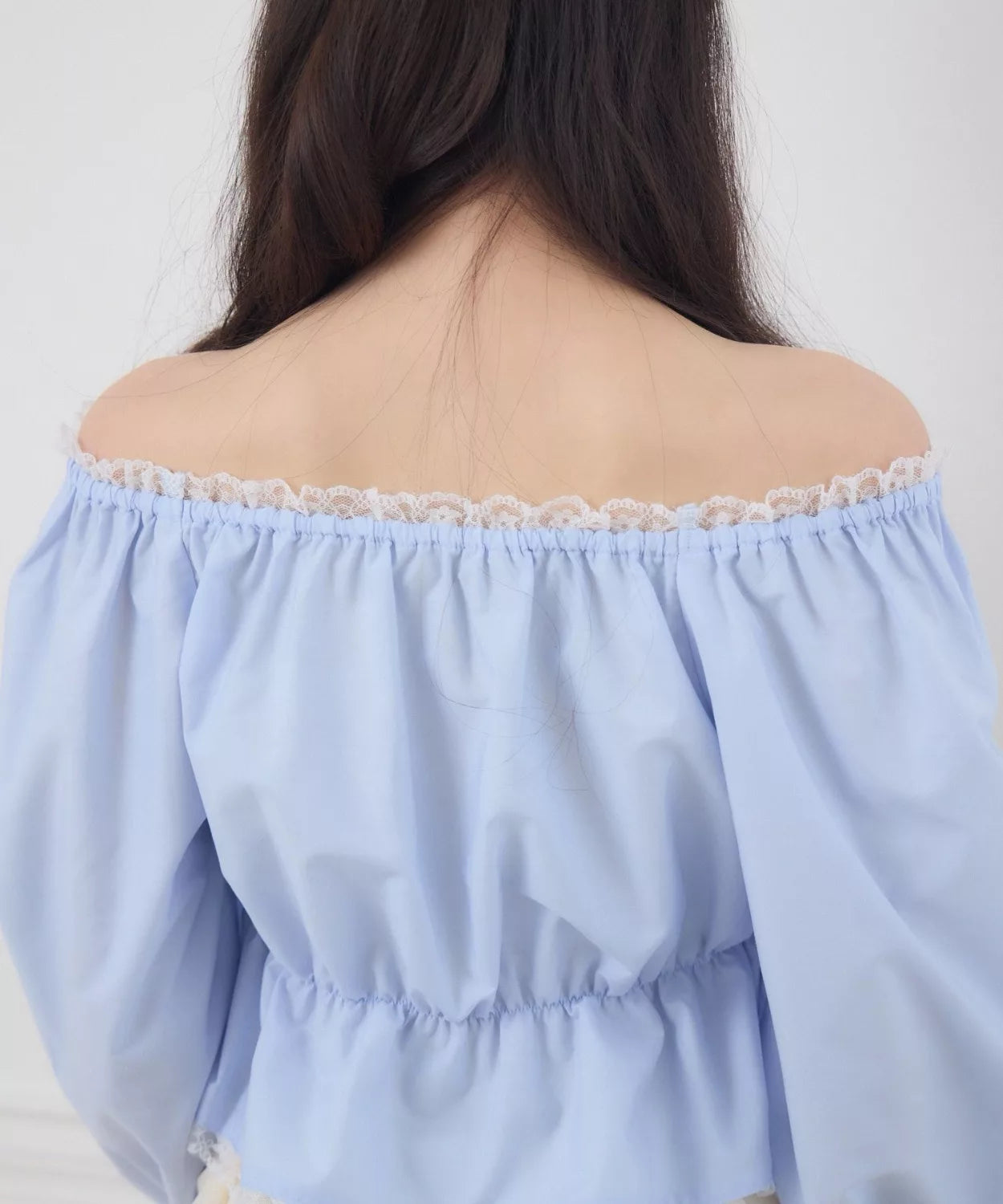 ems excite 蕾絲邊蝴蝶結綁帶上衣 [TP362]