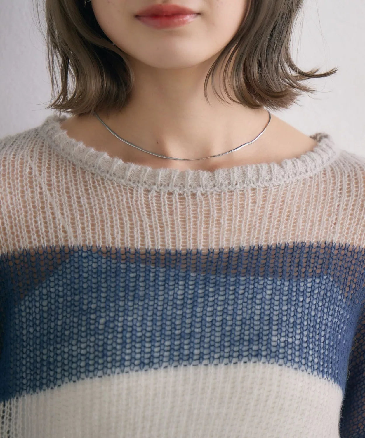 retro girl 橫間針織上衣 [TP363]