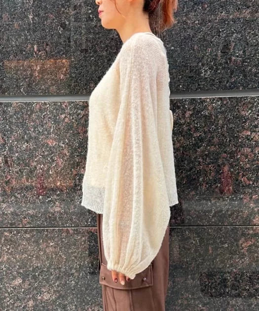 axes Femme 馬海毛後綁帶針織衫×小背心套裝 [TP364]