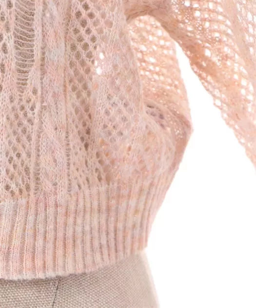 axes femme 2WAY 破損感的馬海毛針織衫 ［TP365］