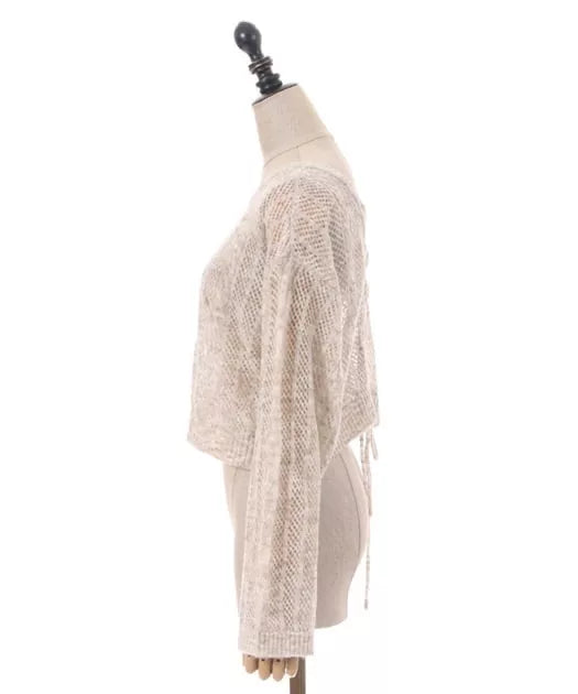 axes femme 2WAY 破損感的馬海毛針織衫 ［TP365］