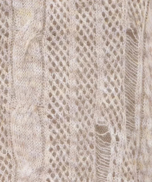 axes femme 2WAY 破損感的馬海毛針織衫 ［TP365］