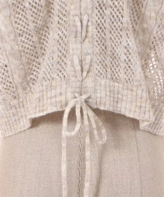 axes femme 2WAY 破損感的馬海毛針織衫 ［TP365］