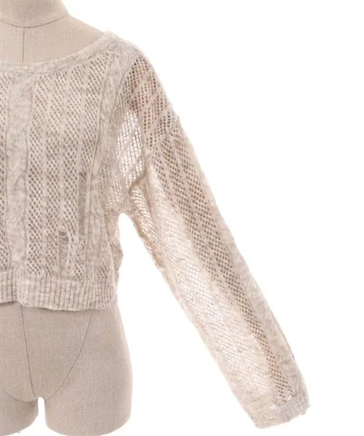 axes femme 2WAY 破損感的馬海毛針織衫 ［TP365］