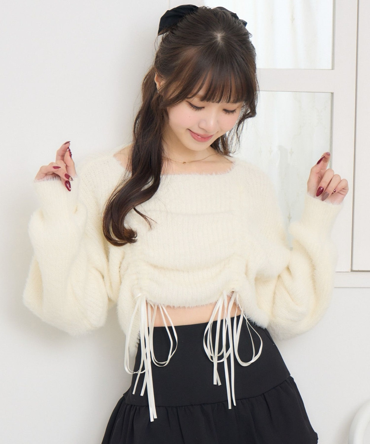 ems excite 束繩針織上衣 2色 [TP363]