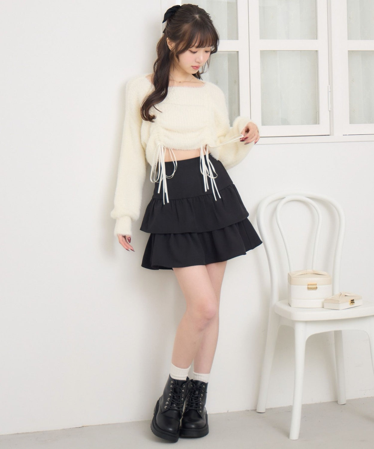 ems excite 束繩針織上衣 2色 [TP363]