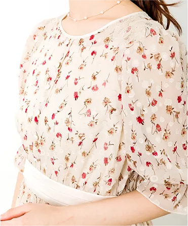 碎花雪紡連身裙 2色  [OP218]