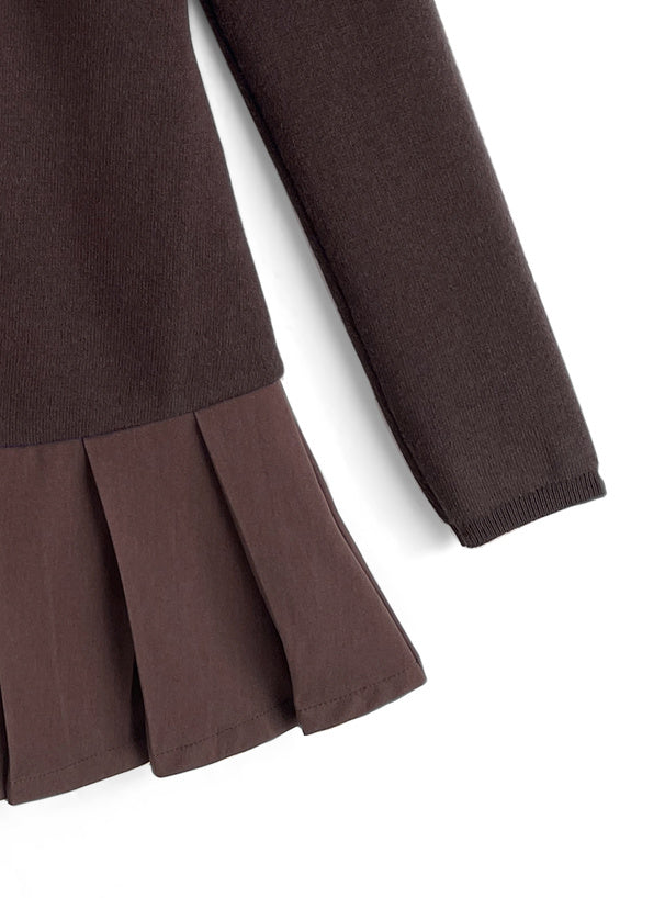 GRL 學院風襯衫式針織連身裙 2色 [OP0225]