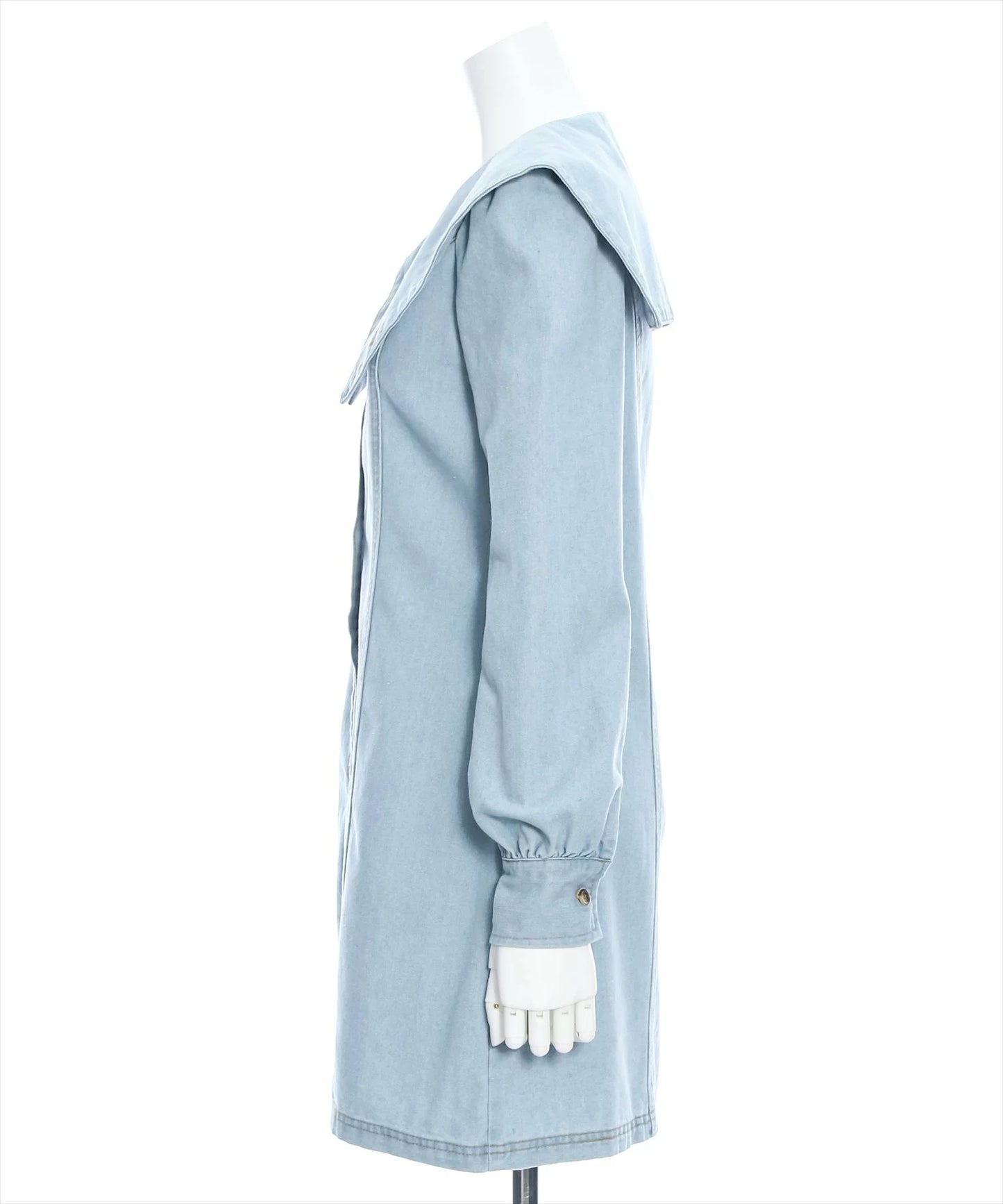 Clear 大領子牛仔連身裙 2色 [OP296]