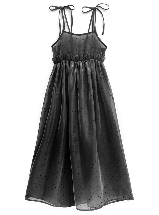 GRL 波點透明感吊帶連身裙 [OP082]