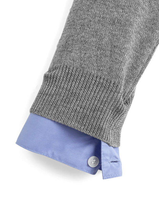 GRL 2way 菱形格紋襯衫層疊針織外套 2色 [TP0224]