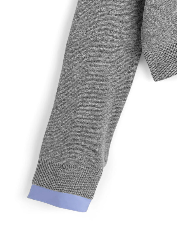 GRL 2way 菱形格紋襯衫層疊針織外套 2色 [TP0224]