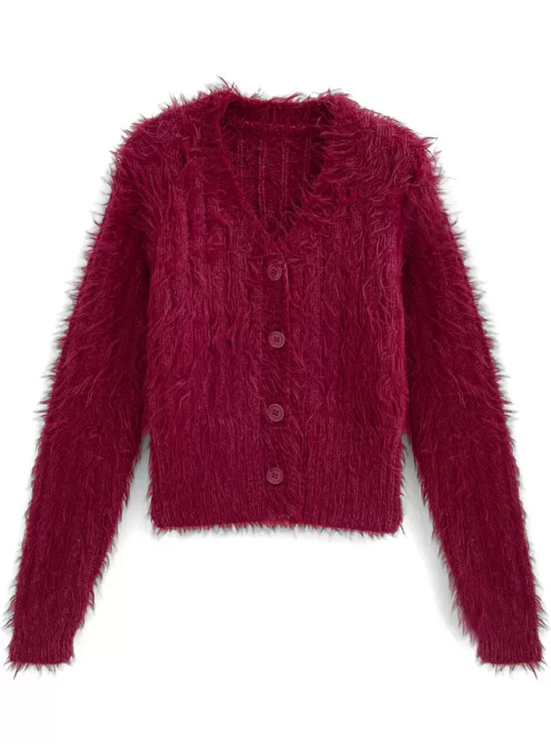 GRL 長毛絨絨針織外套 6色 [OT0172]