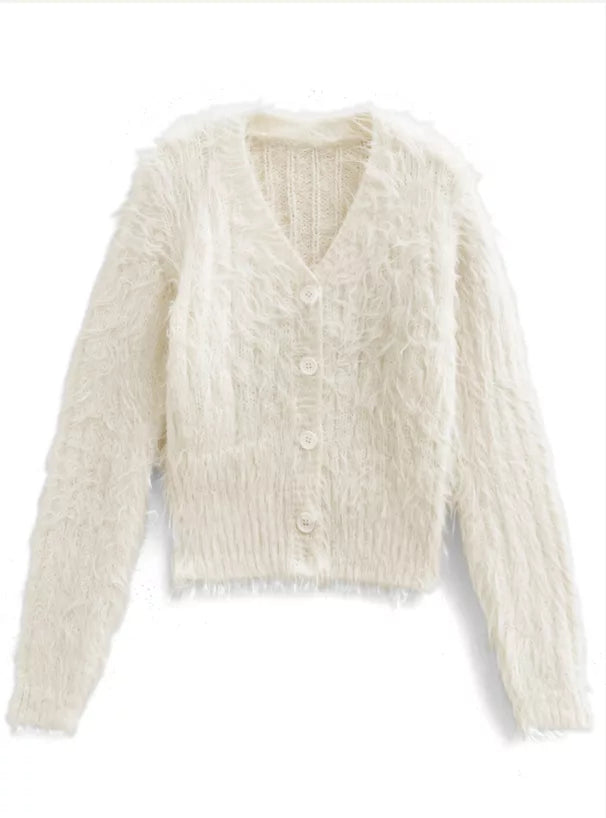 GRL 長毛絨絨針織外套 6色 [OT0172]